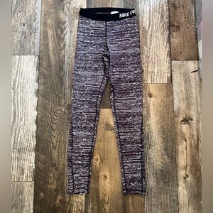 Nike- dri-fit printed leggings - small